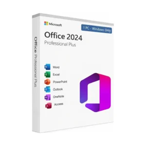 Microsoft Office LTSC Professional Plus 2024 box edition with Word, Excel, PowerPoint, Outlook – productivity software for UK businesses and professionals.